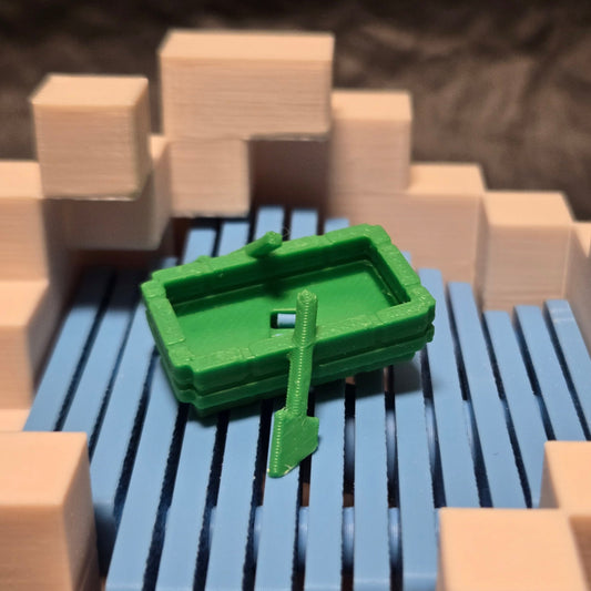 3D printed MC pixel style ship in a bottle