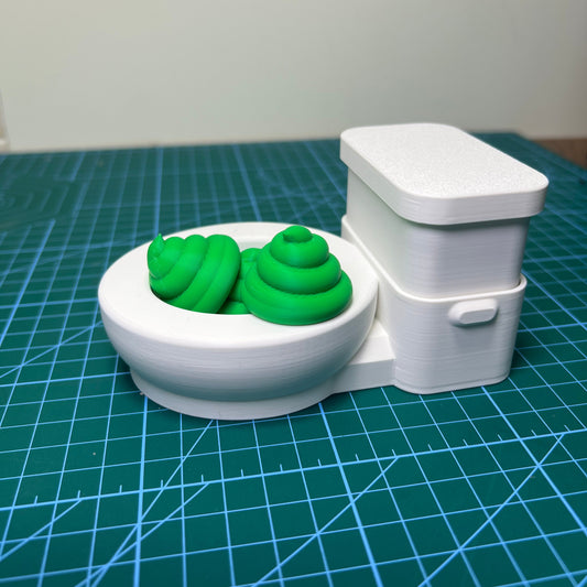 3D printed pneumatic toilet ornaments Decompression and fun diy made