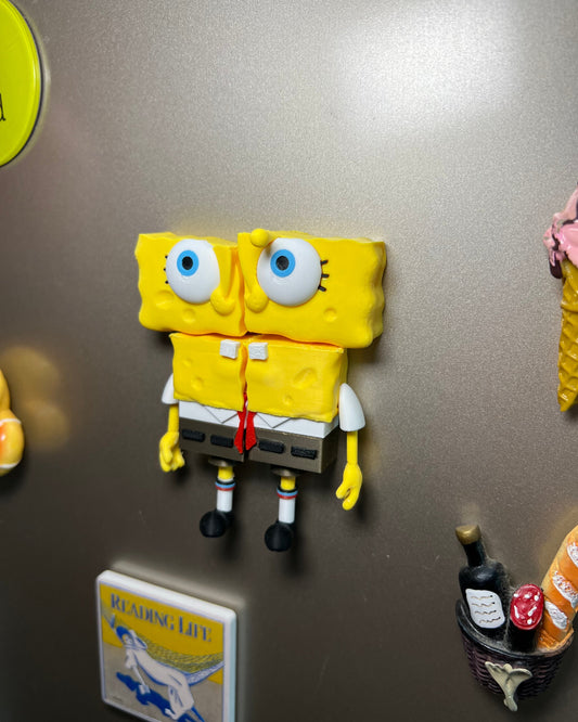 3D printed SpongeBob refrigerator magnet