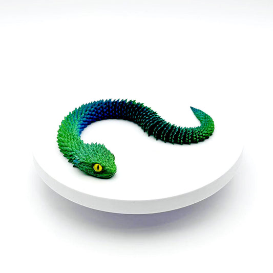 2025 New Realistic 3D Printed Snake Viper Movable Joint Simulation Plastic Articulated Animals Fabrication Gift