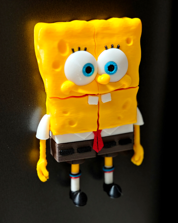 3D printed SpongeBob refrigerator magnet