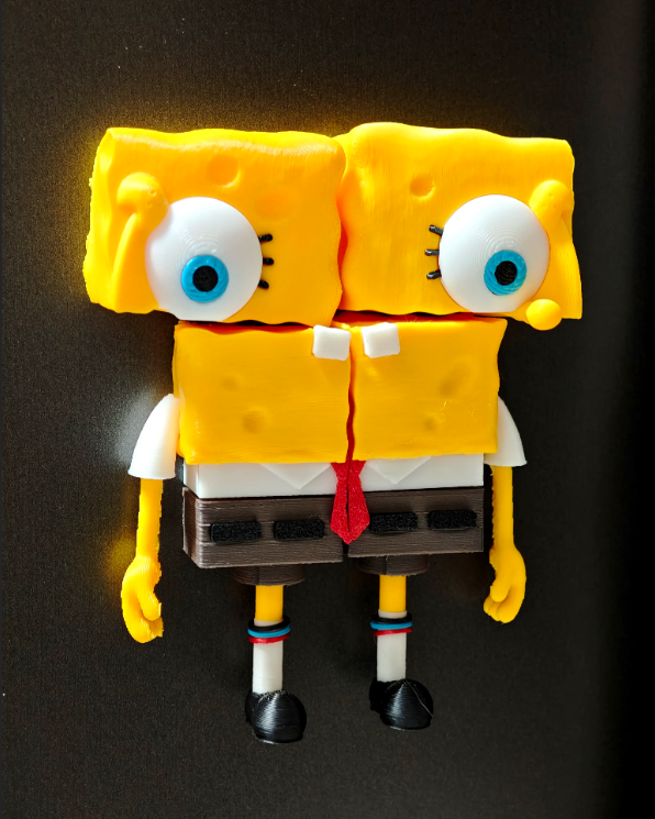 3D printed SpongeBob refrigerator magnet