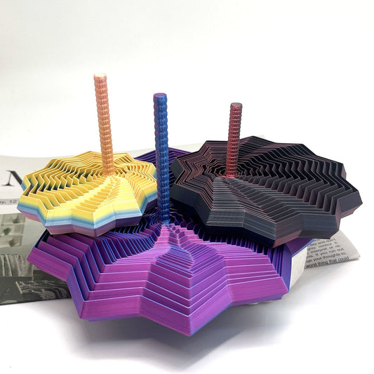 3D printed polygonal star portable decompression toy stereoscopic vision gift