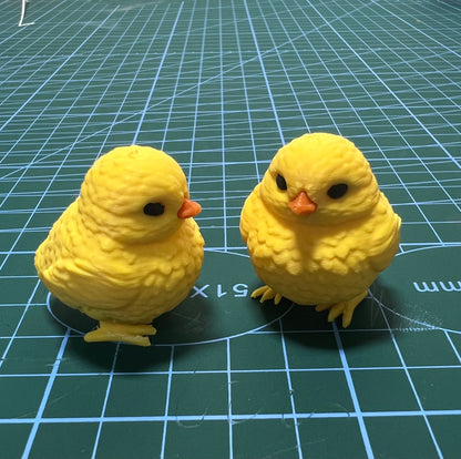 3D printed cute chick with movable joints DIY made