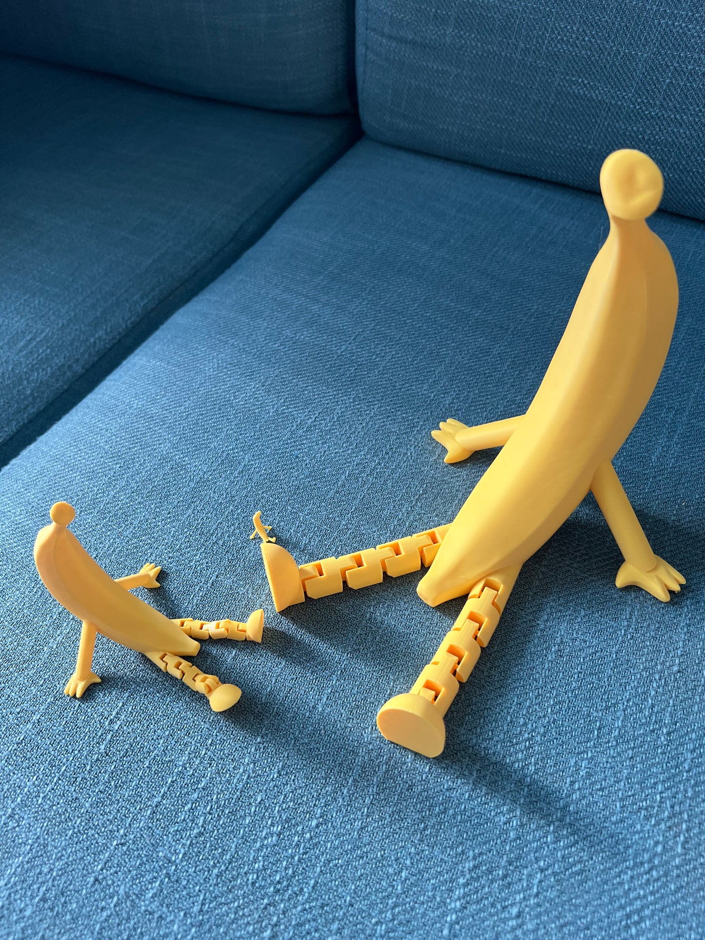 3D printed banana buddy movable joints DIY made funny partner