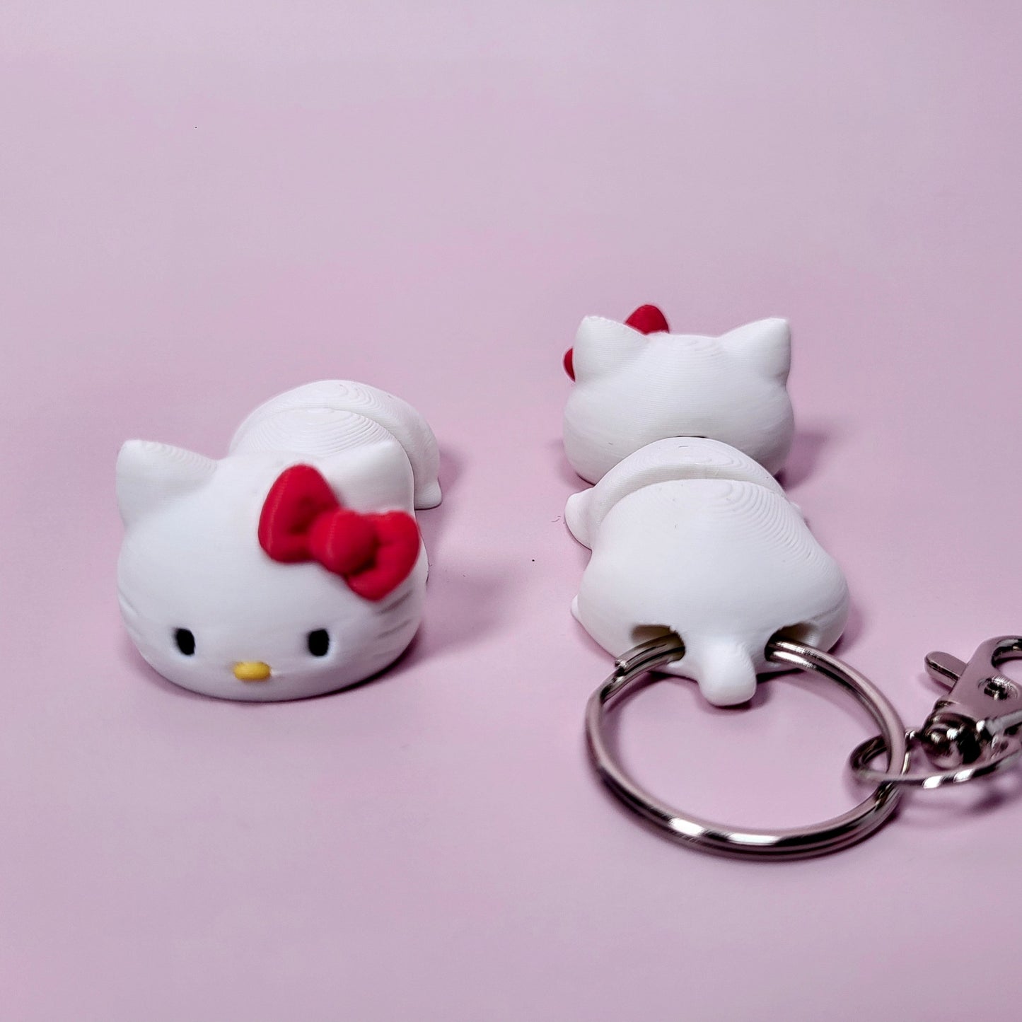 3D Printed Hello Kitty Keychain DIY Made
