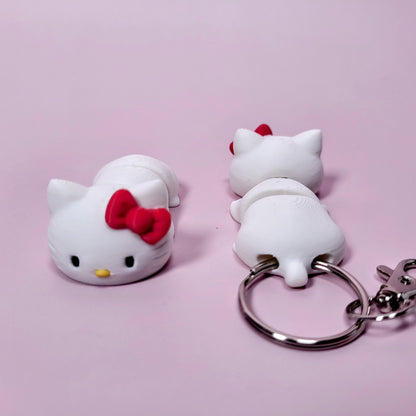 3D Printed Hello Kitty Keychain DIY Made