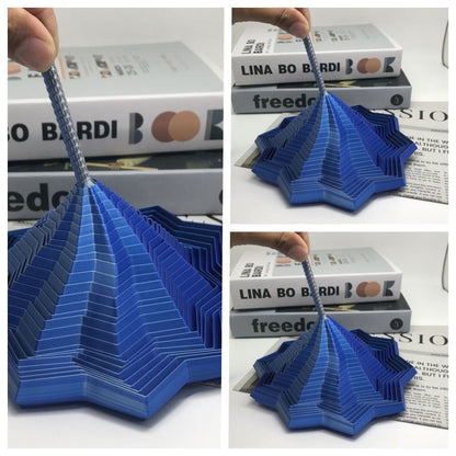 3D printed polygonal star portable decompression toy stereoscopic vision gift