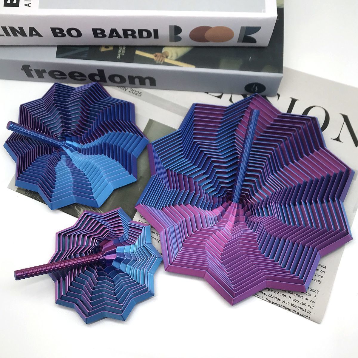 3D printed polygonal star portable decompression toy stereoscopic vision gift