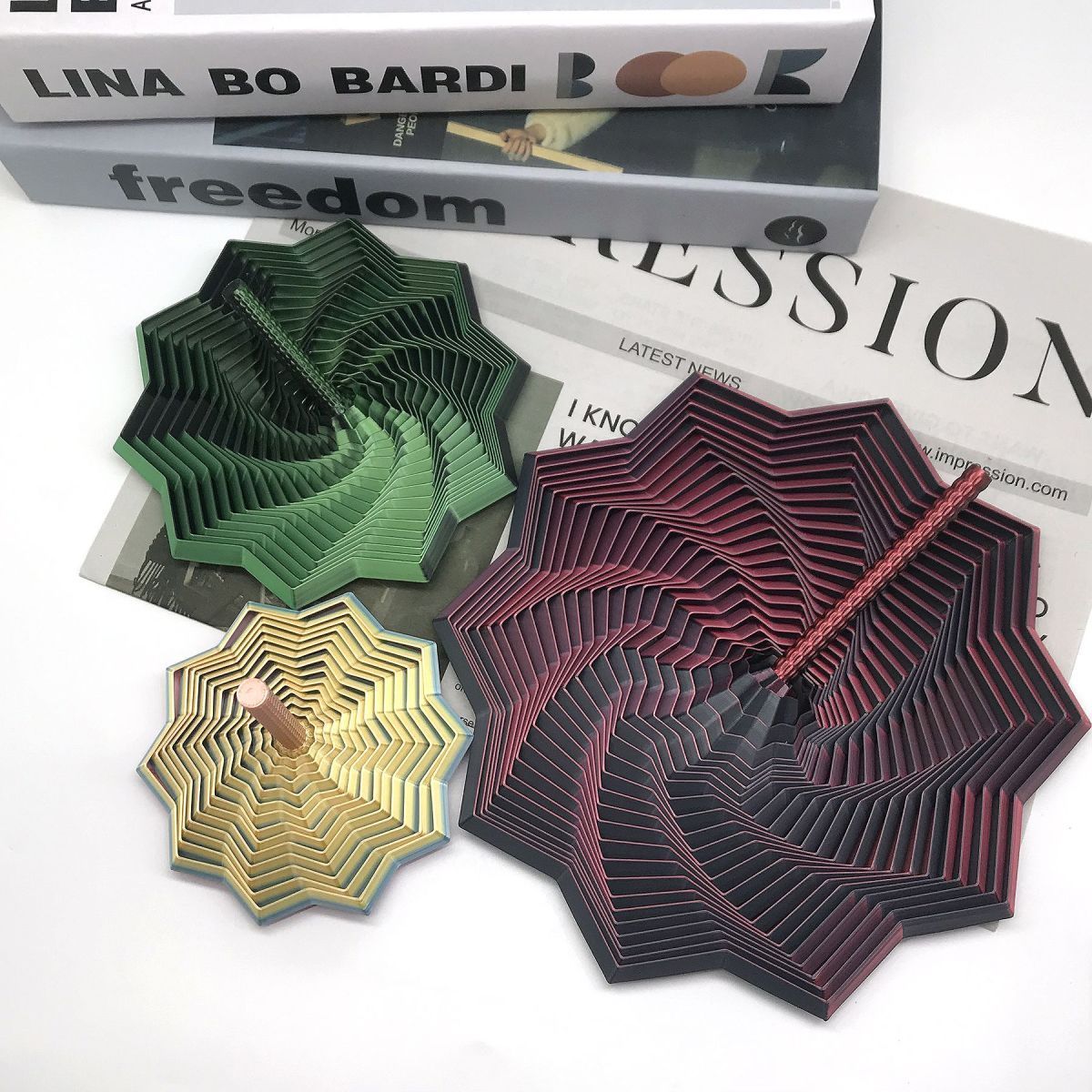 3D printed polygonal star portable decompression toy stereoscopic vision gift