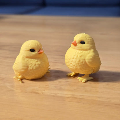 3D printed cute chick with movable joints DIY made