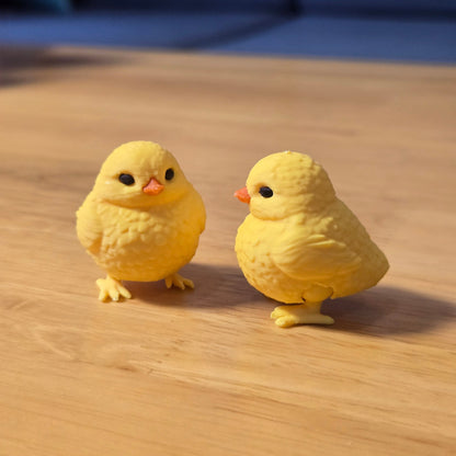 3D printed cute chick with movable joints DIY made
