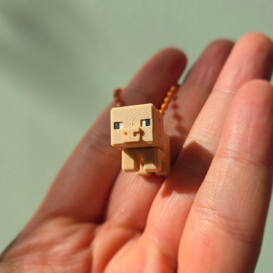 3D printed MC piggy keychain DIY made