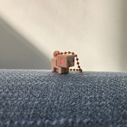 3D printed MC piggy keychain DIY made