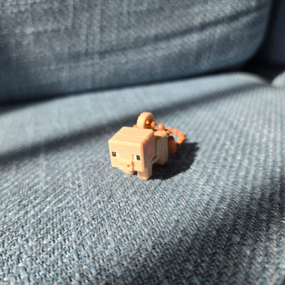 3D printed MC piggy keychain DIY made