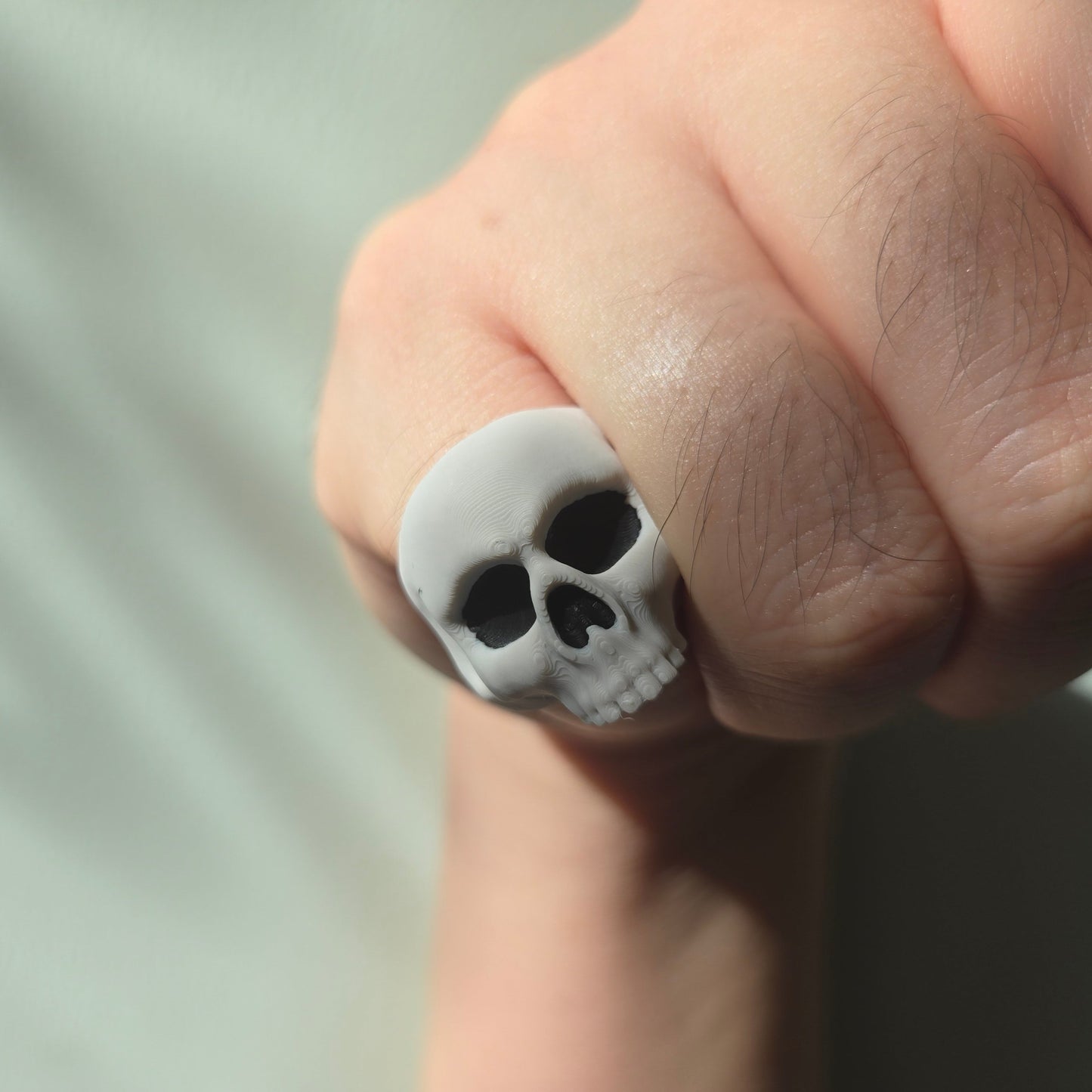 3D printed skull ring