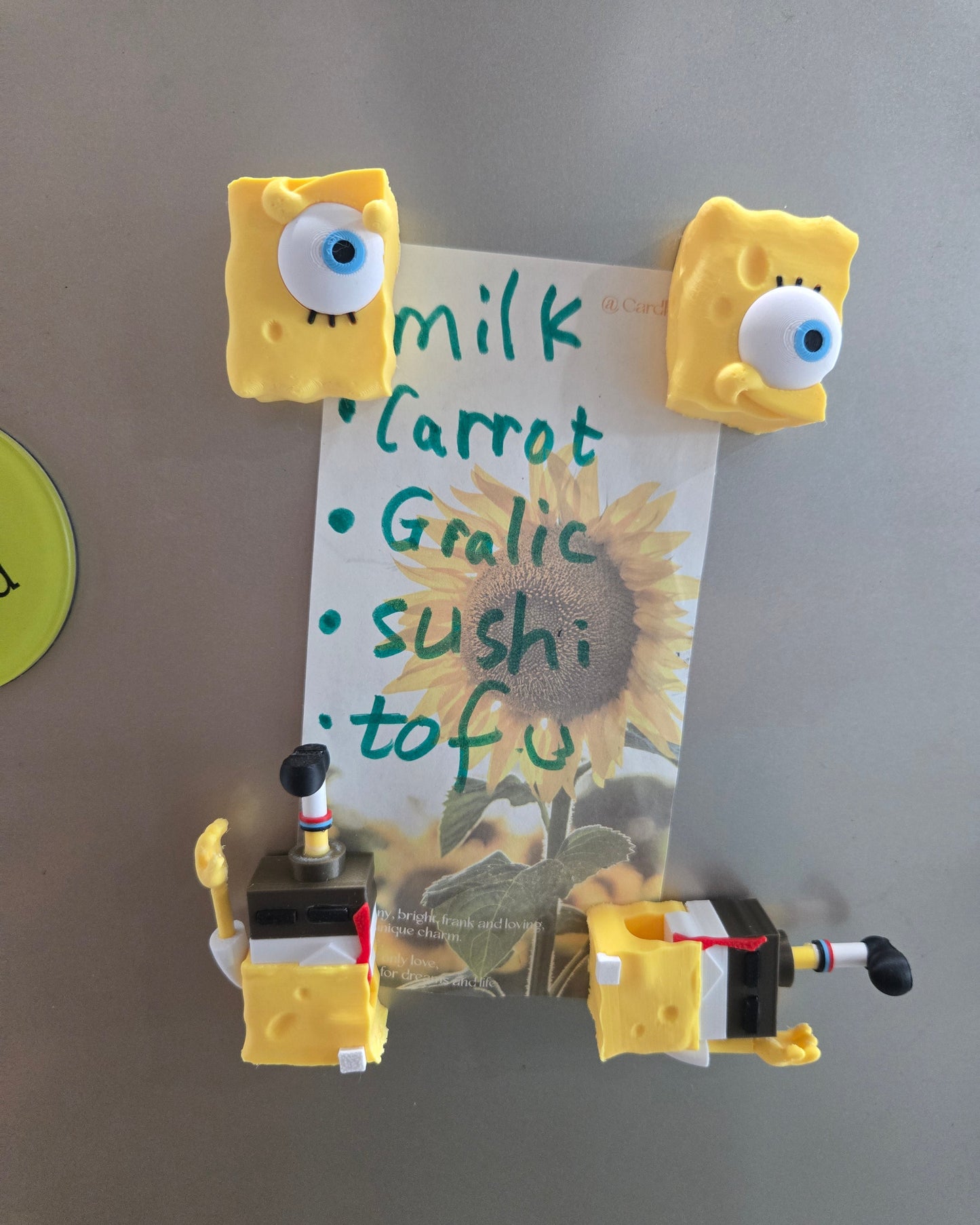 3D printed SpongeBob refrigerator magnet