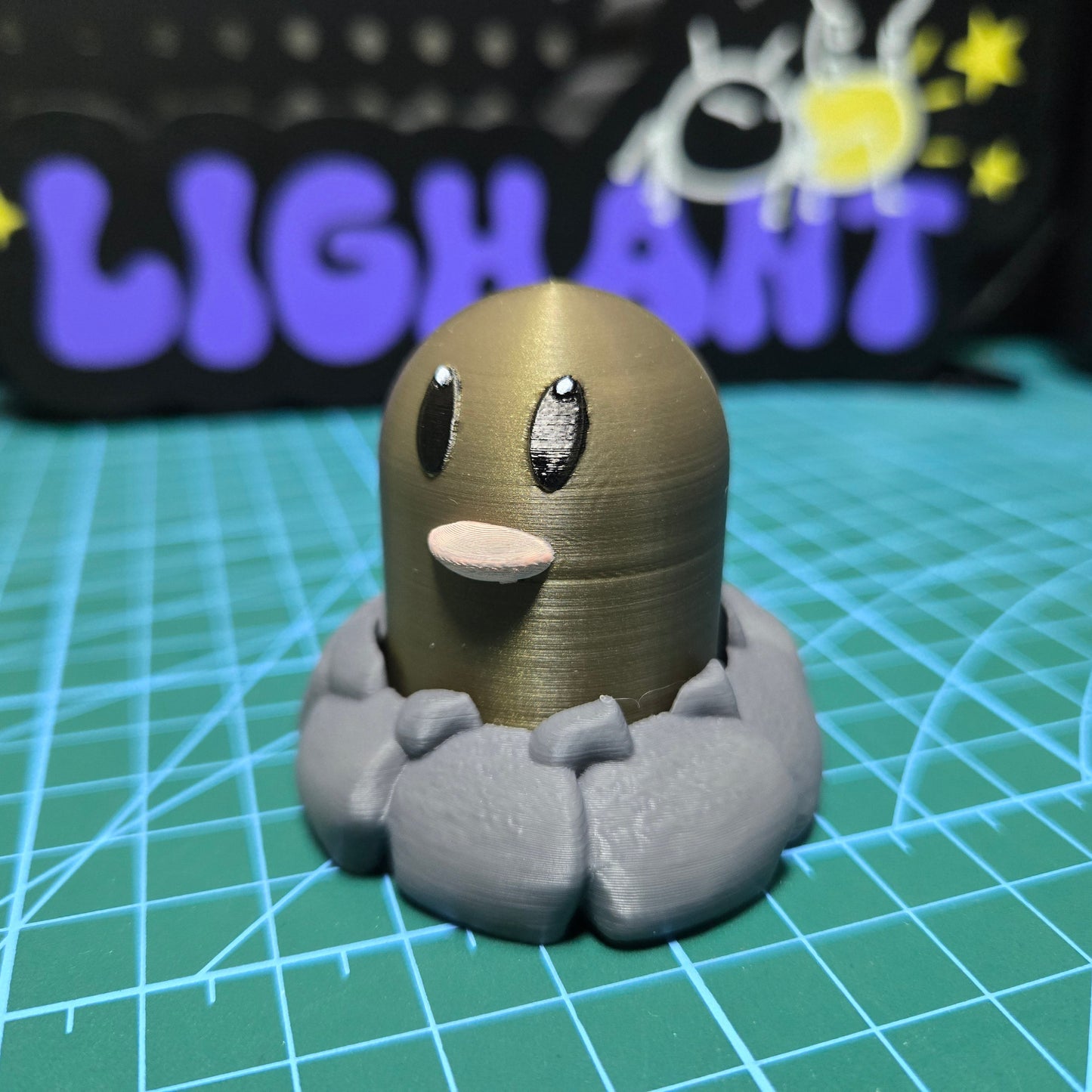 3D-Printed Diglett & Dugtrio Clicky Fidget Toys
