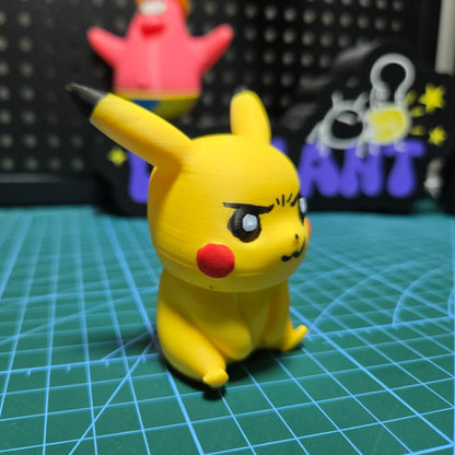 3D-Printed "Sharp-Eye Pikachu" Clicky Fidget Toy