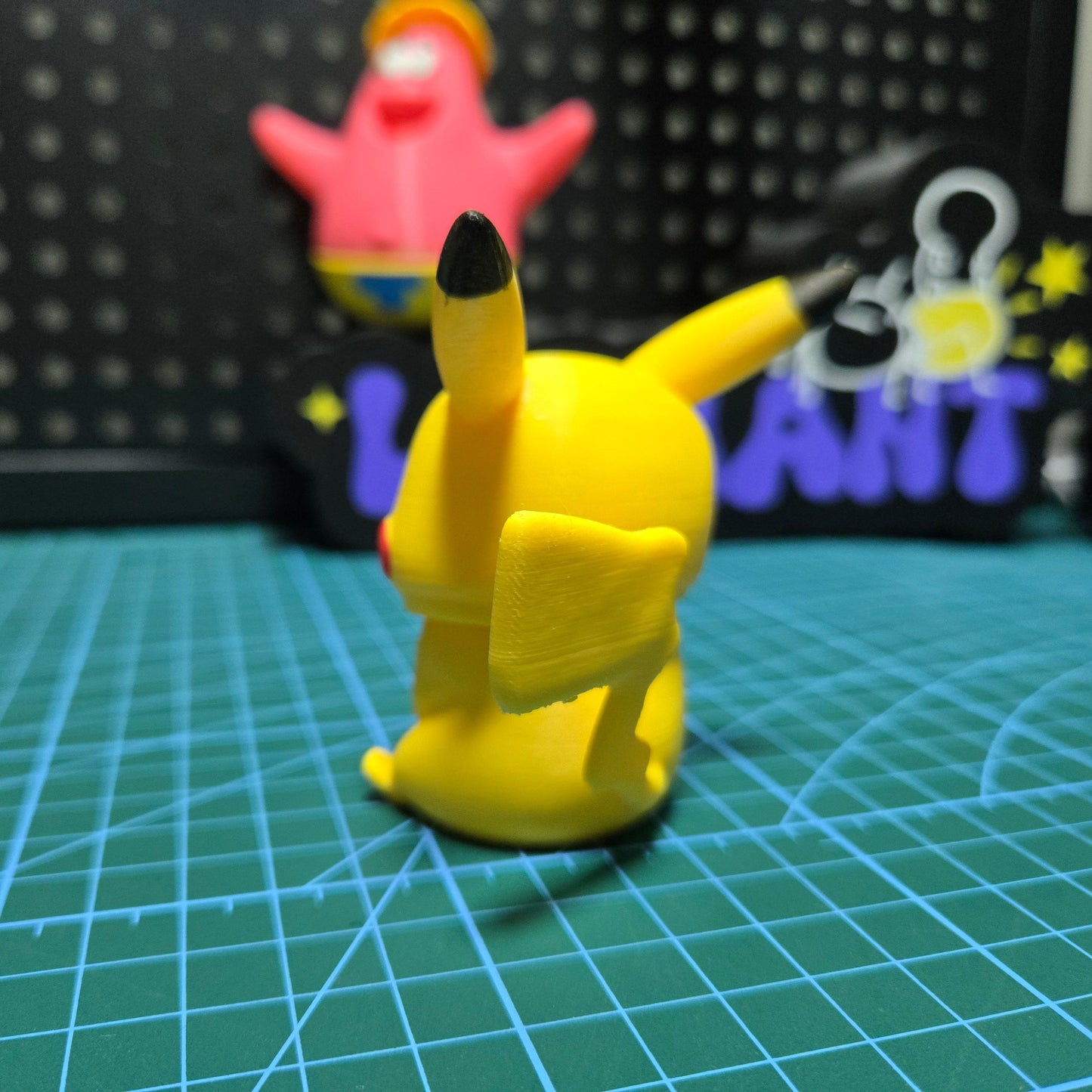 3D-Printed "Sharp-Eye Pikachu" Clicky Fidget Toy