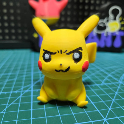 3D-Printed "Sharp-Eye Pikachu" Clicky Fidget Toy
