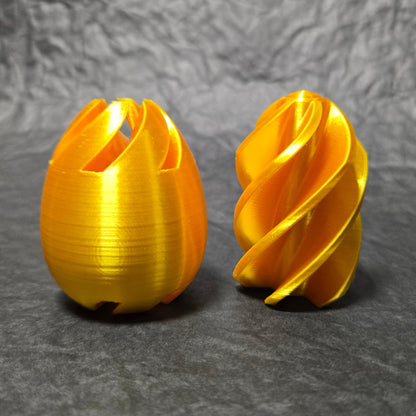 Unique decompression egg 3D printed spiral push-pull fun toy