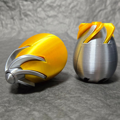 Unique decompression egg 3D printed spiral push-pull fun toy