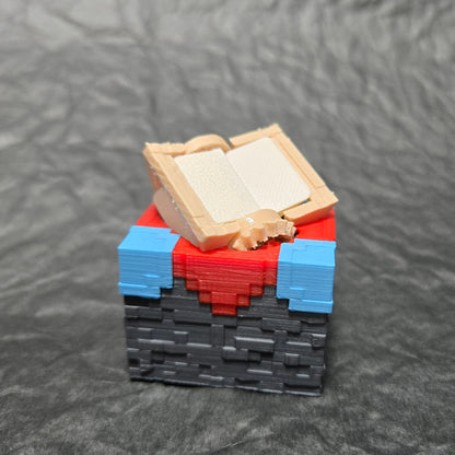 3D Printed MC Enchantment Table Desktop Decoration with Manual Page Turning Gear Structure