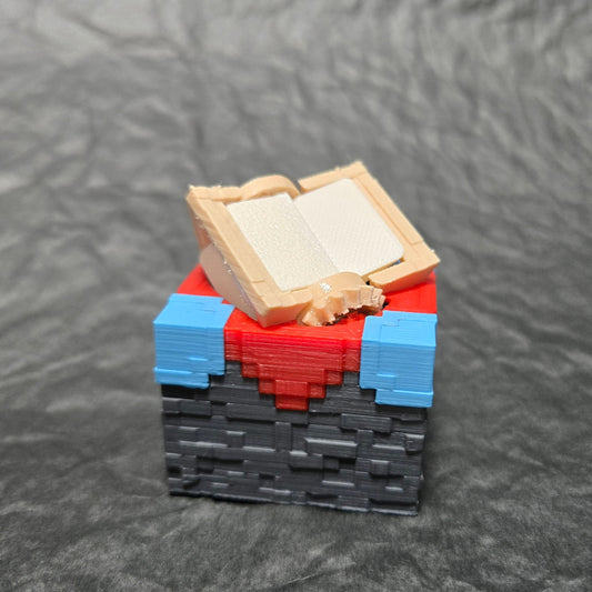 3D Printed MC Enchantment Table Desktop Decoration with Manual Page Turning Gear Structure