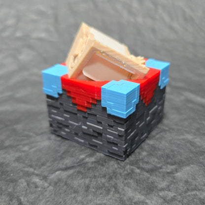3D Printed MC Enchantment Table Desktop Decoration with Manual Page Turning Gear Structure