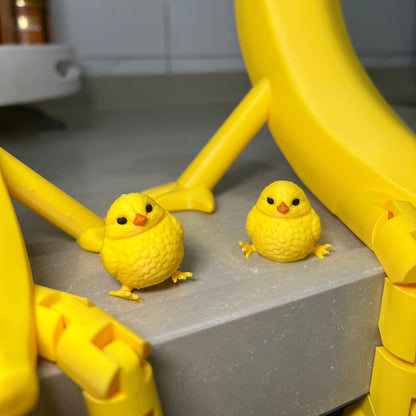 3D printed cute chick with movable joints DIY made