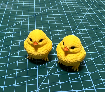 3D printed cute chick with movable joints DIY made