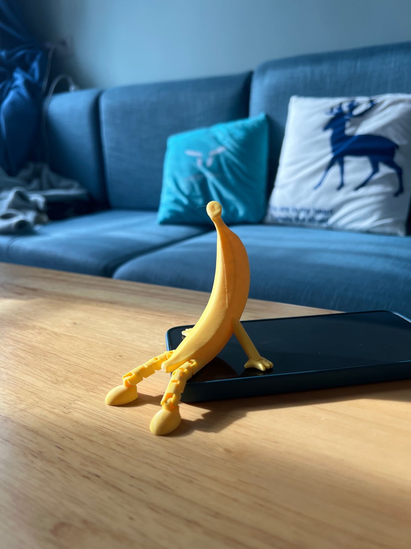 3D printed banana buddy movable joints DIY made funny partner