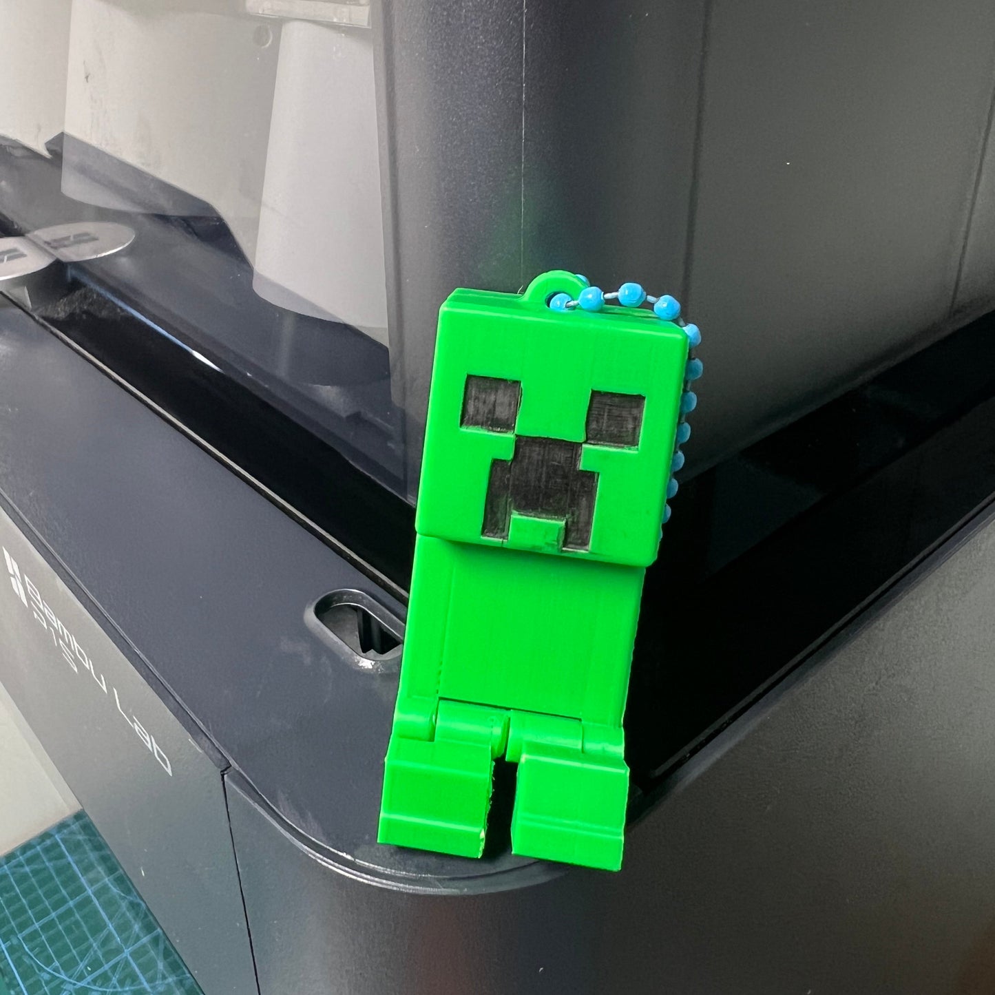 3D Printed MC Creeper Keychain DIY Made