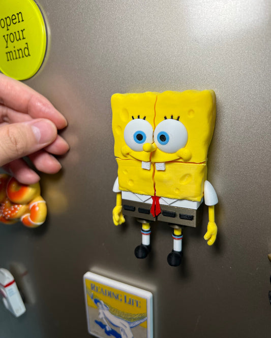 3D printed SpongeBob refrigerator magnet