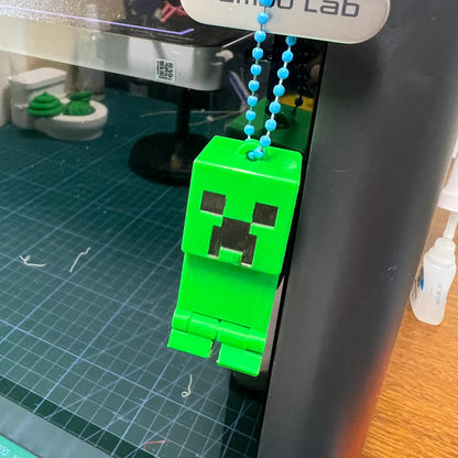 3D Printed MC Creeper Keychain DIY Made