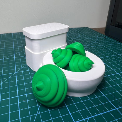 3D printed pneumatic toilet ornaments Decompression and fun diy made