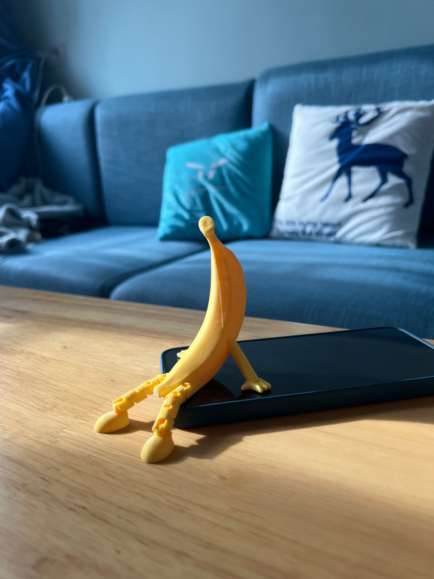 3D printed banana buddy movable joints DIY made funny partner