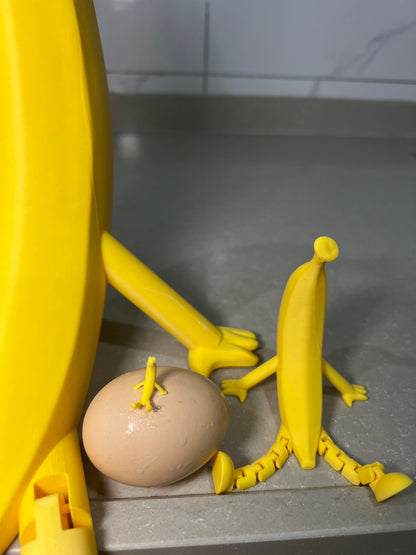 3D printed banana buddy movable joints DIY made funny partner