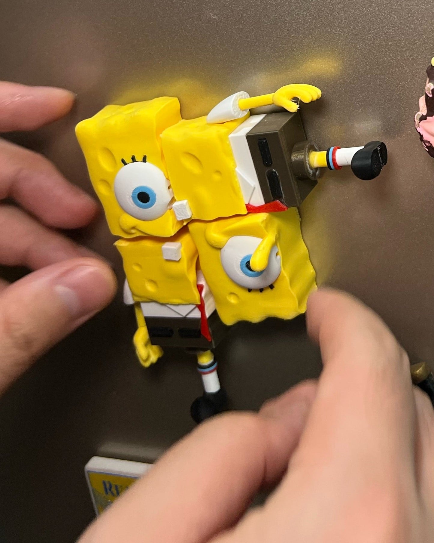 3D printed SpongeBob refrigerator magnet