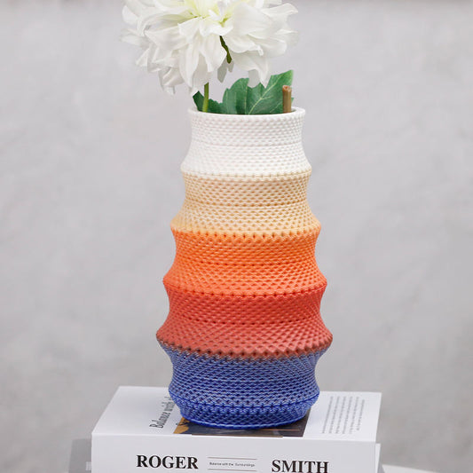 Creative Modern 3D Printed Colorful Vase Colored Ceramic Table Vase for Home Decoration