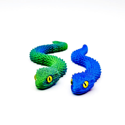 2025 New Realistic 3D Printed Snake Viper Movable Joint Simulation Plastic Articulated Animals Fabrication Gift