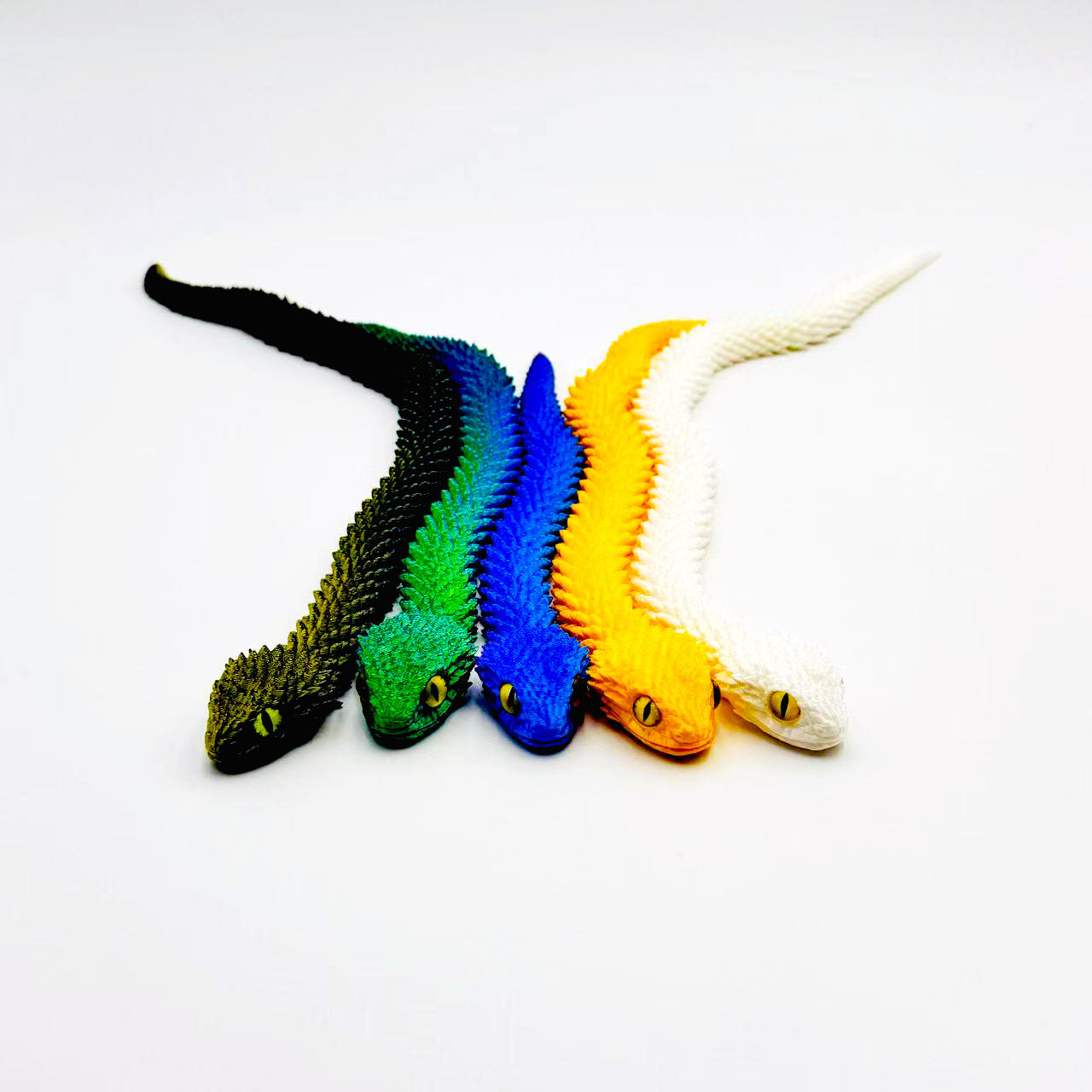 2025 New Realistic 3D Printed Snake Viper Movable Joint Simulation Plastic Articulated Animals Fabrication Gift