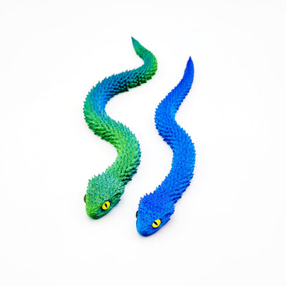 2025 New Realistic 3D Printed Snake Viper Movable Joint Simulation Plastic Articulated Animals Fabrication Gift