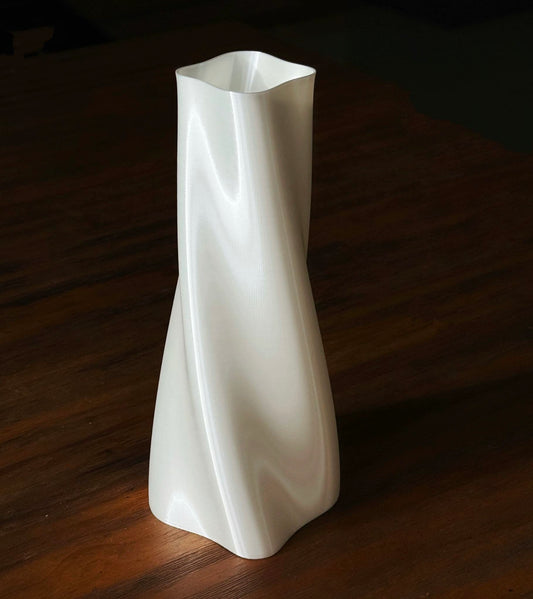2025 New Arrival Eco-Friendly Modern Design Organic Plastic 3D Printed Textured Vase Wedding Decorative Tabletop Vase New