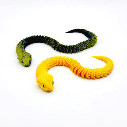 2025 New Realistic 3D Printed Snake Viper Movable Joint Simulation Plastic Articulated Animals Fabrication Gift