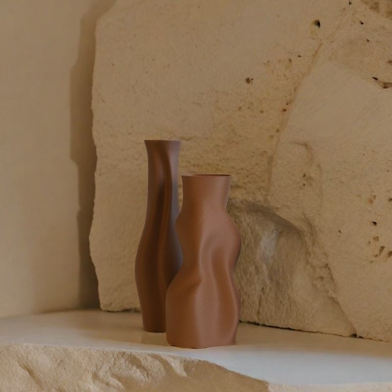 Eco-Friendly 3D Printed Vase for Fresh or Dried Flowers and Decor Gift for Home