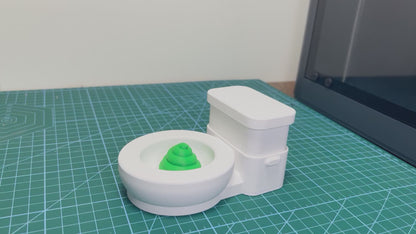 3D printed pneumatic toilet ornaments Decompression and fun diy made