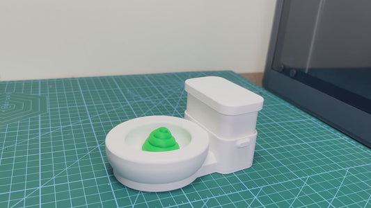 3D printed pneumatic toilet ornaments Decompression and fun diy made