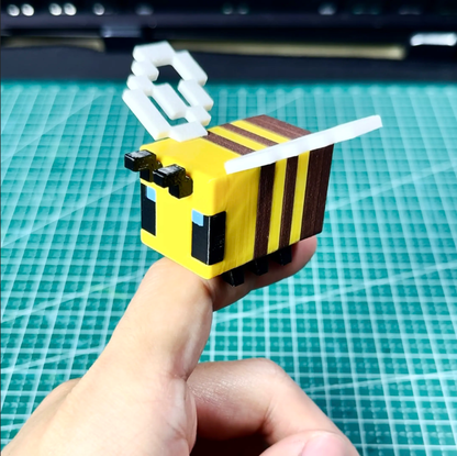 3D Printed Minecraft Bee Model DIY Made